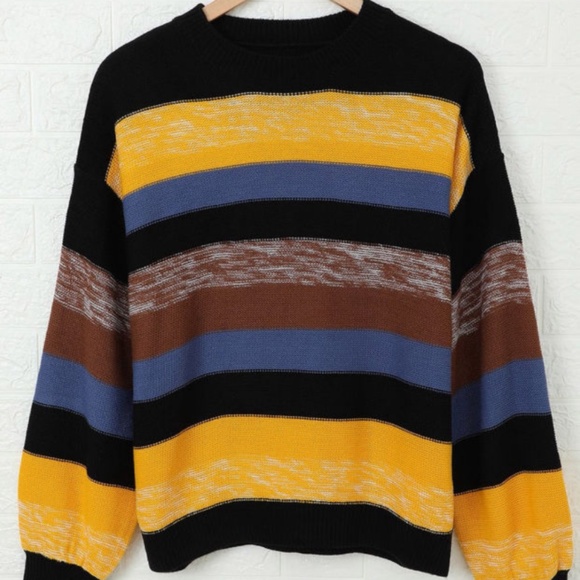 NWOT Multicolor Balloon Sleeve Sweater(220515) - Picture 6 of 7